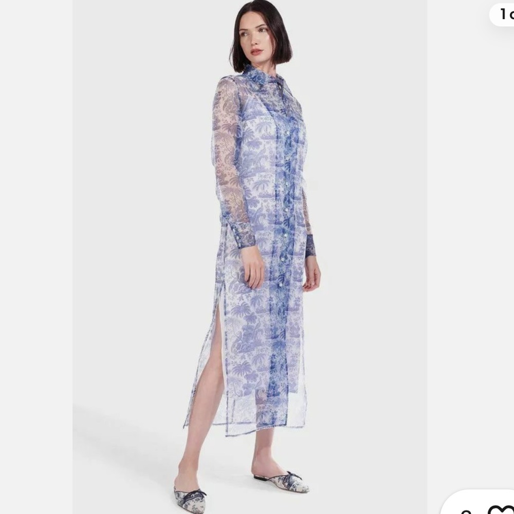 ⭐️NWT Staud Frank China Blue Toile Dress⭐️